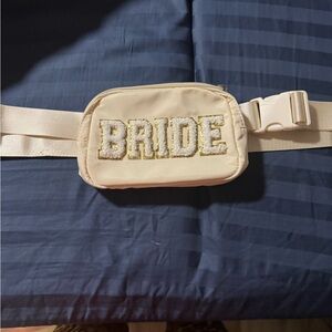 Bride Fanny Pack with Gold Accents